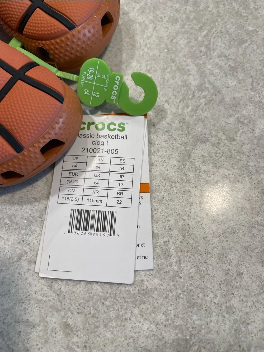 Crocs Toddler Classic Basketball Clogs Size C4 Sienna NWT